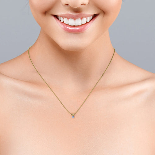 0.5 Carat Princess Cut Moissanite Pendant Necklace A57776
