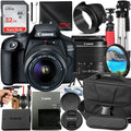 DSLR Camera Bundle with 18-55mm Zoom Lens + 32GB Card + Case + Tripod R816075