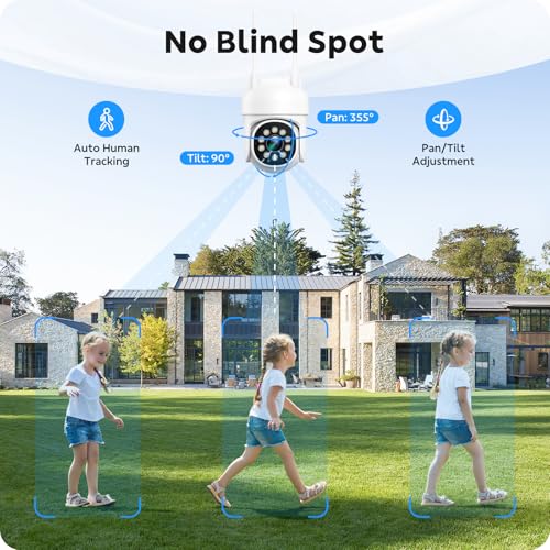 16CH 4K Wireless Security Camera System with 8 White PTZ Cameras S45406