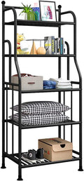 5 Tier Black Metal Shelving Unit V578
