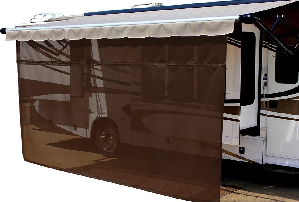 Solar Mesh Sunscreen for 12V Electric RV Awning, 10' x 6', Black D47160