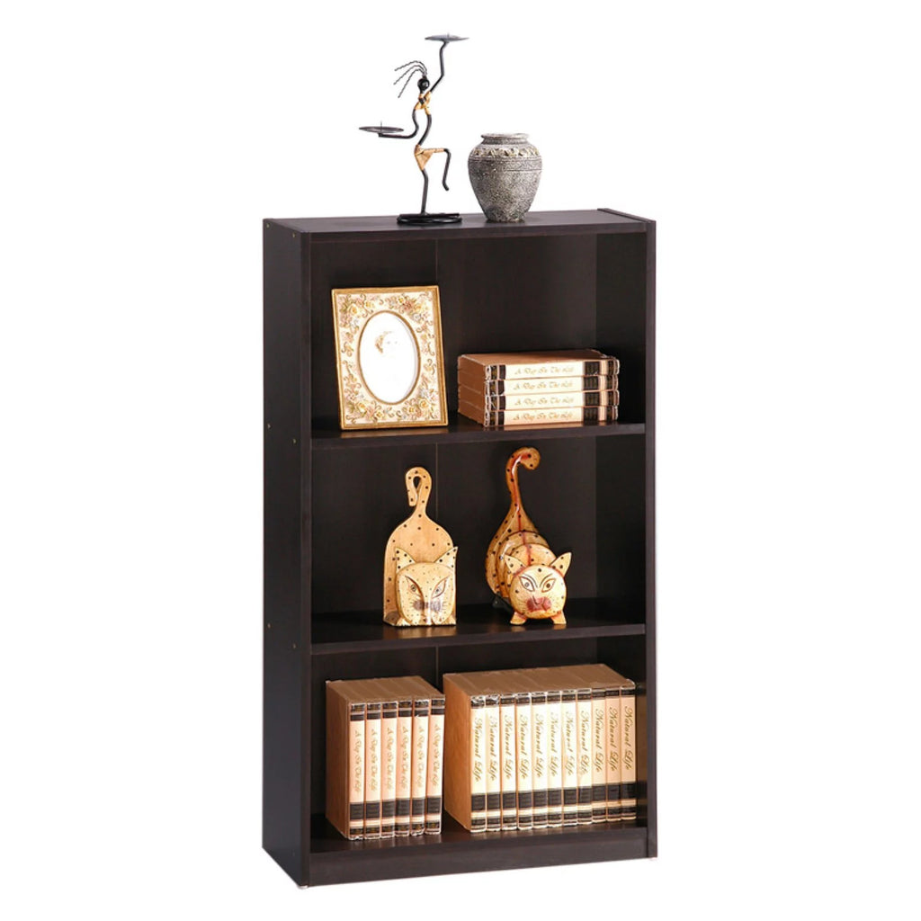 3-Tier Espresso Bookcase Storage Shelves B394