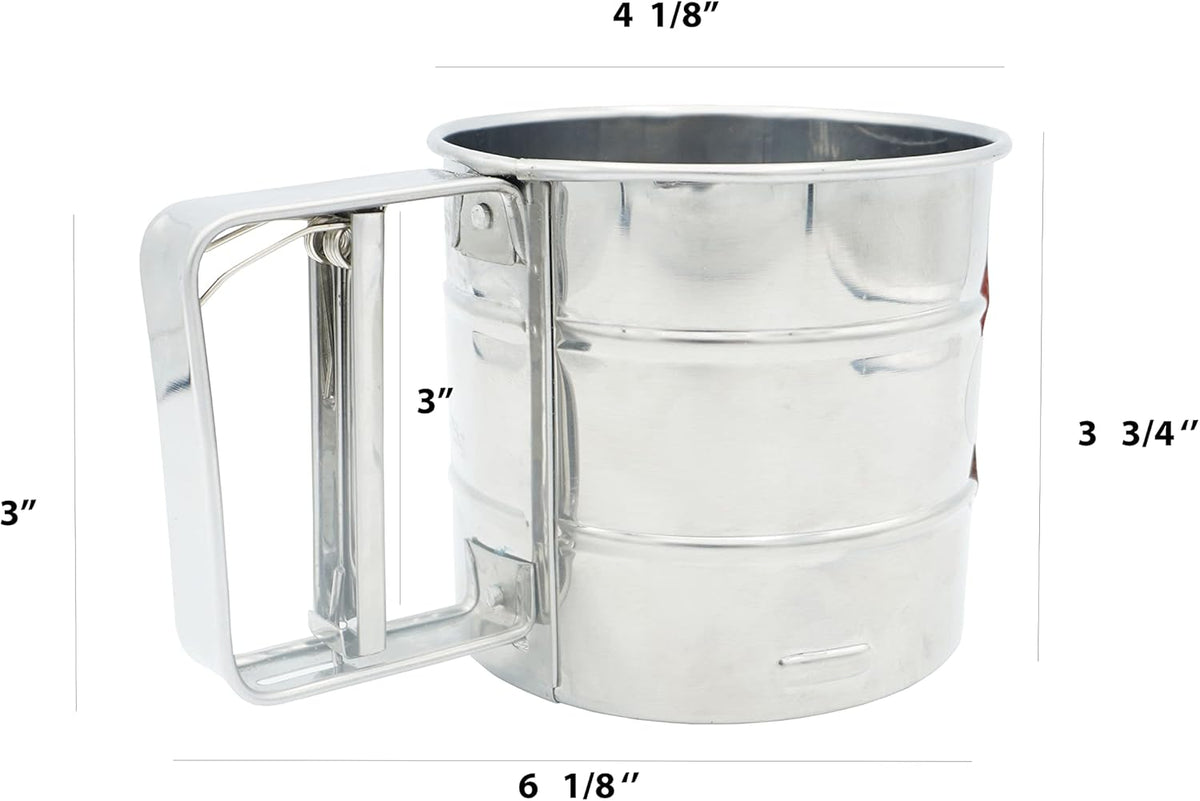 Stainless Steel Rotary Hand Crank Flour Sifter L47849
