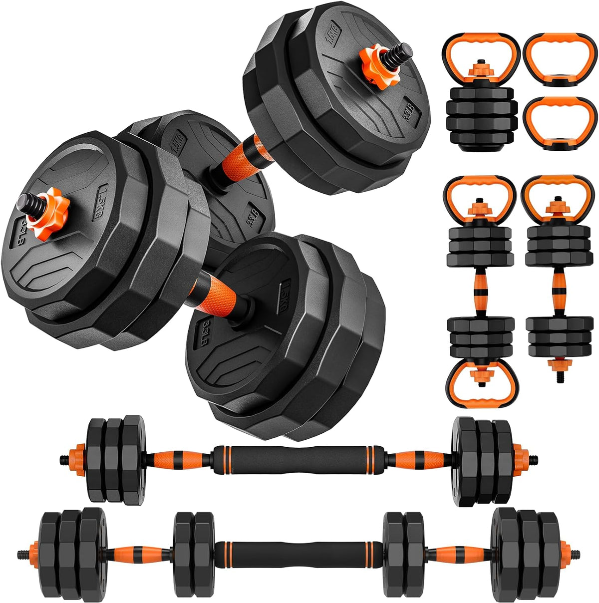 44LB 4 in 1 Adjustable Weight Dumbbell Set R603899