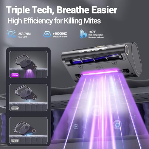 16Kpa Suction 500W Mattress Vacuum Cleaner with HEPA Filter O3923