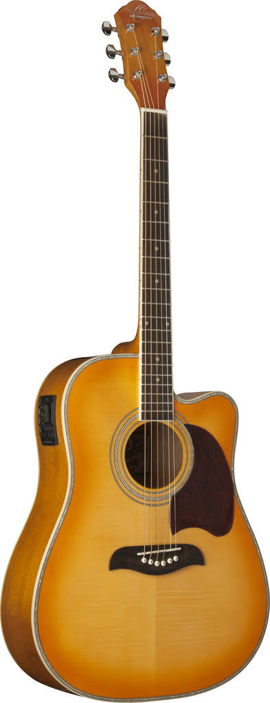 Flame Yellow Sunburst Dreadnought Guitar C50922