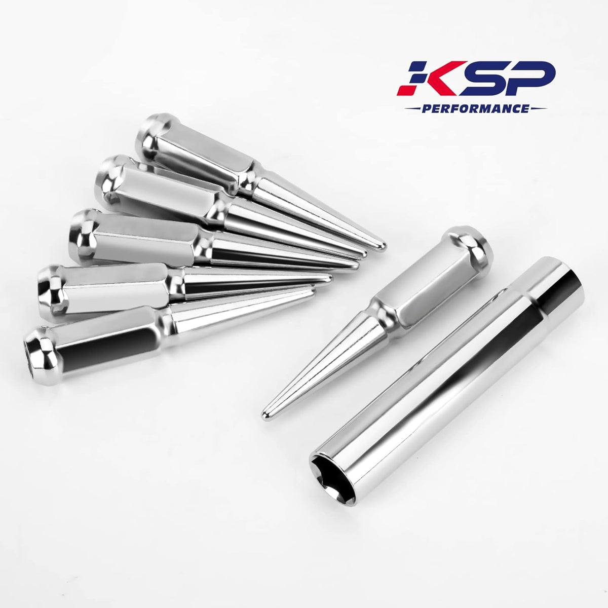 32pcs Chrome Conical Closed End Bulge Acorn Lug Nuts V18546