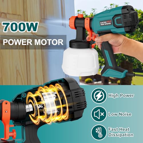 700W HVLP Electric Paint Sprayer with 40 Fl Oz Container O67575