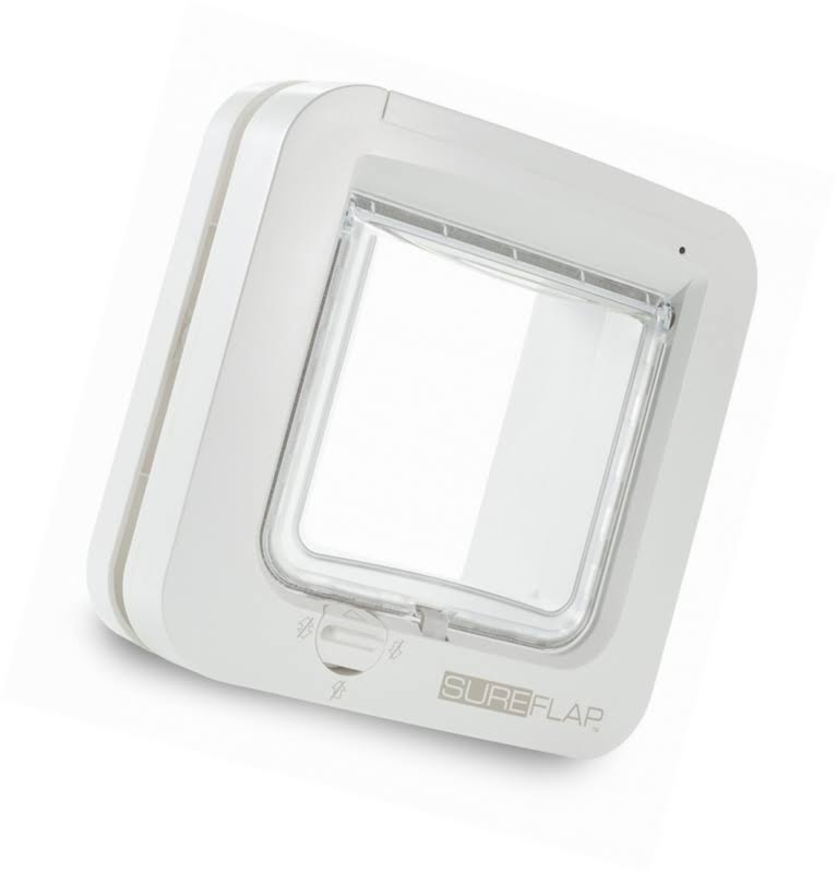 White Microchip Cat Flap W639396