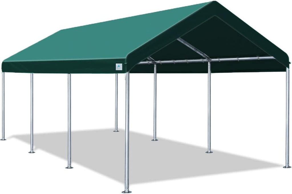 Adjustable 10x20 ft Heavy Duty Beige Carport Canopy Tent U586