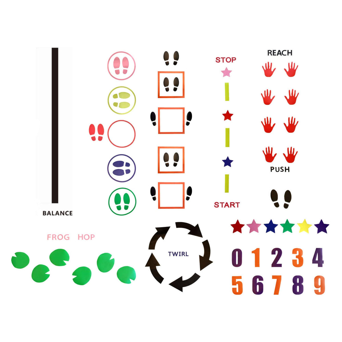 Sensory Path Decals Set of 9 Vinyl O272
