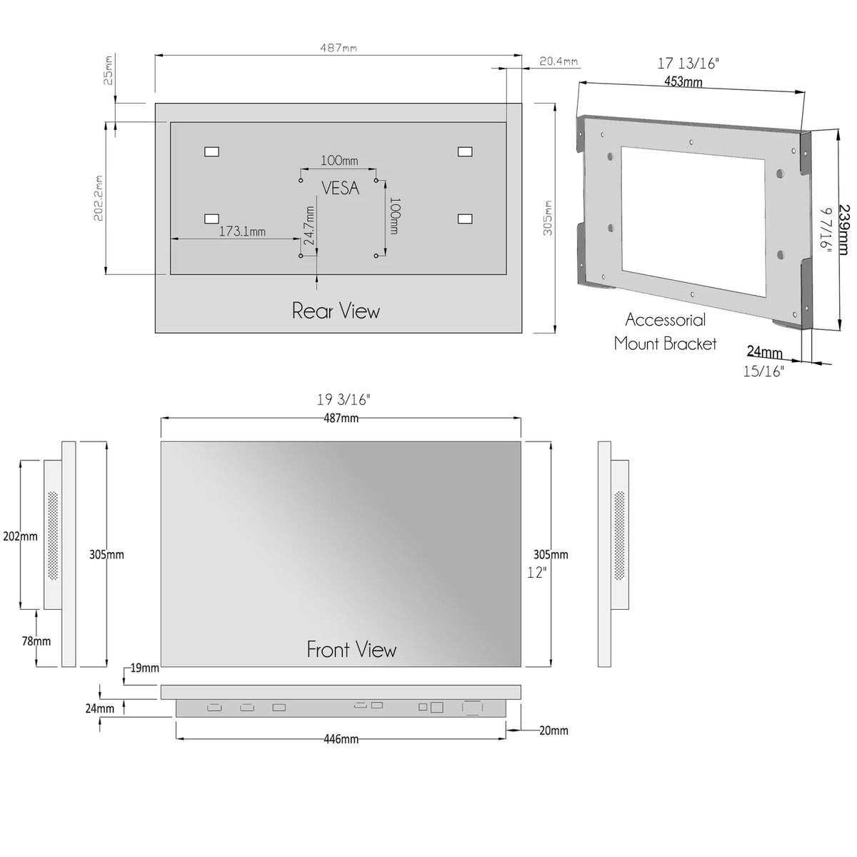 22 inches Waterproof Smart LED TV B9986