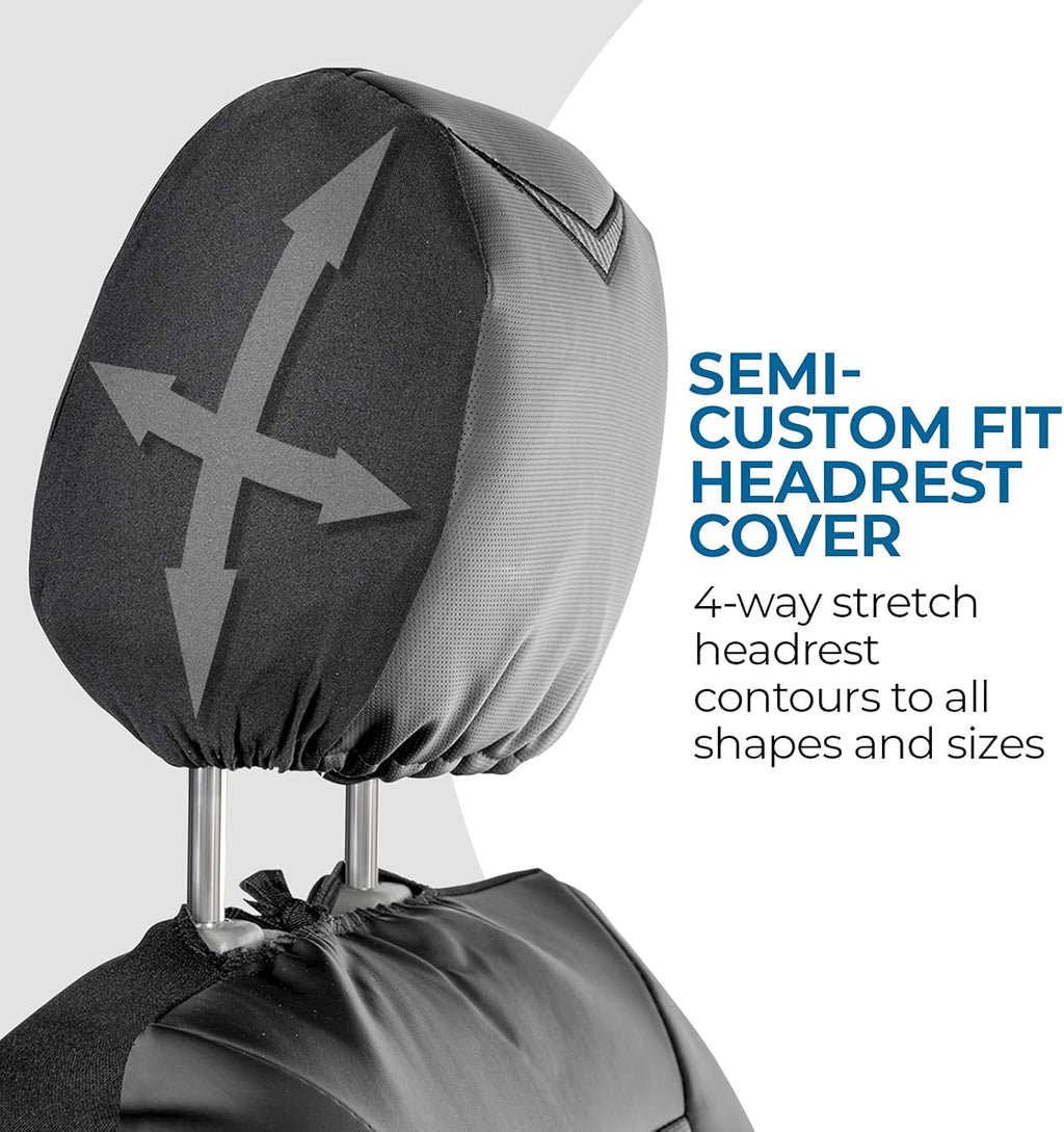 Soft Faux Leather Car Seat Cover, Universal Fit, Black A633722