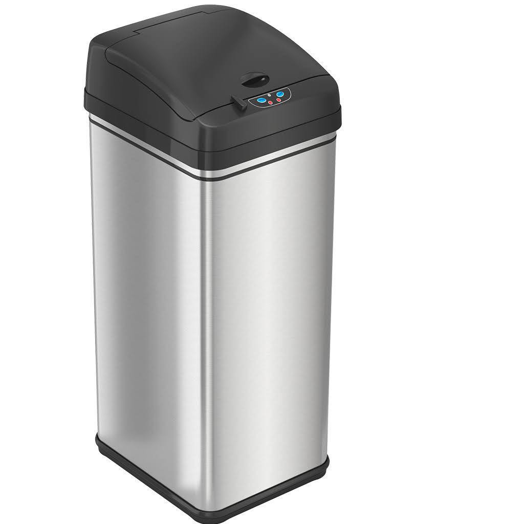 13 Gallon Stainless Steel Sensor Trash Can I34666
