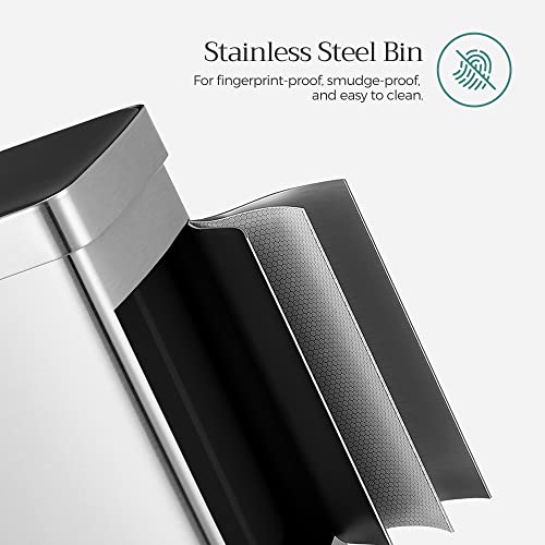 16 Gallons Dual Compartment Stainless Steel Trash Can W945568
