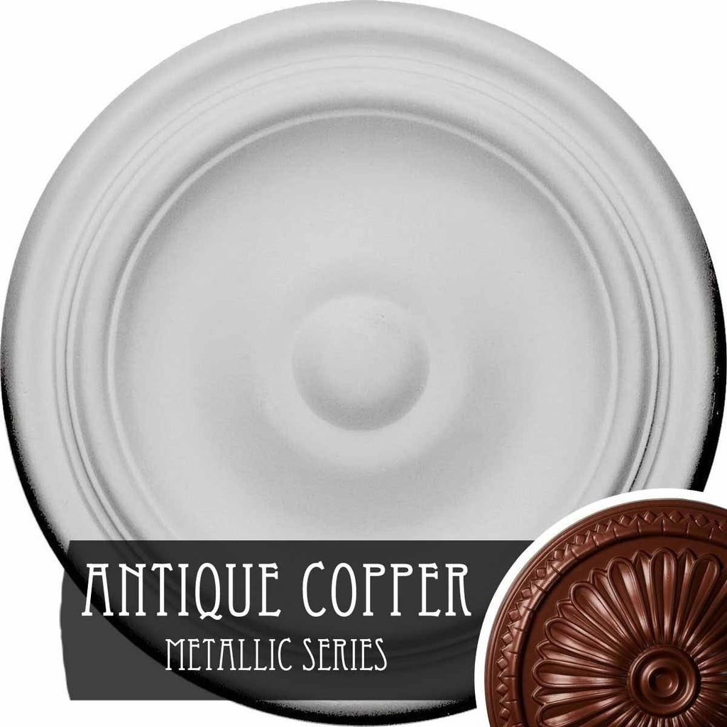Hand-Painted Antique Copper Ceiling Medallion I605