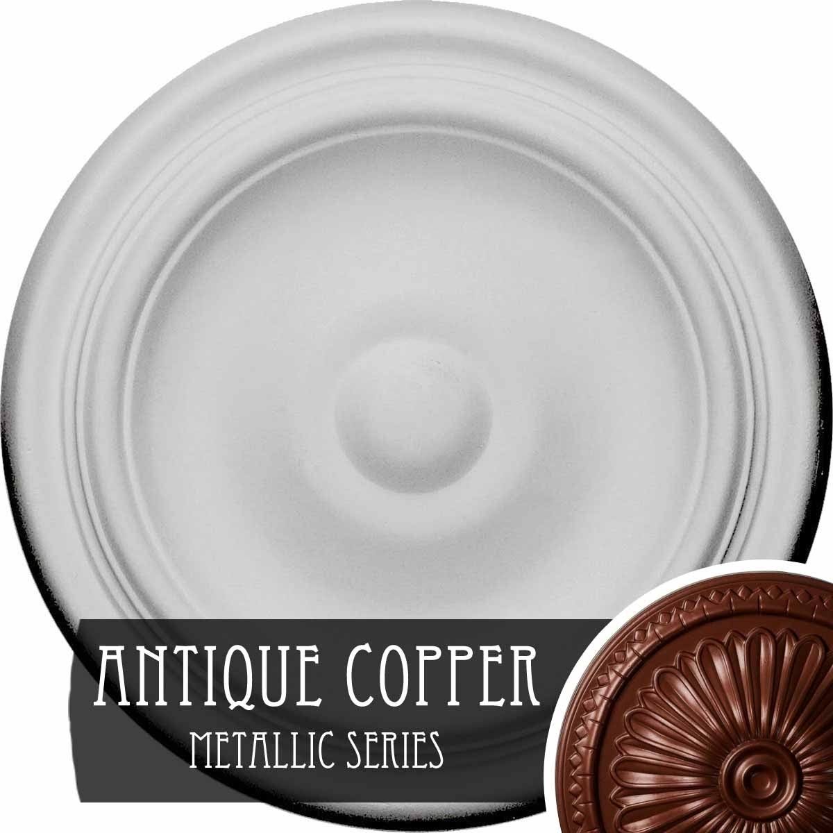 Hand-Painted Antique Copper Ceiling Medallion I605