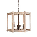3-Light Weathered Wood Farmhouse Chandelier C7947