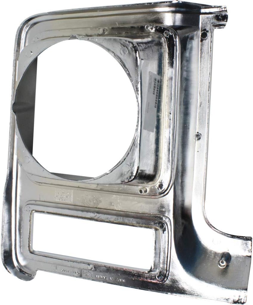 Chrome & Painted Dark Argent Headlight Door for Chevy C10 C20 C30 1979 1980 Driver Side Pack of 2 H14493