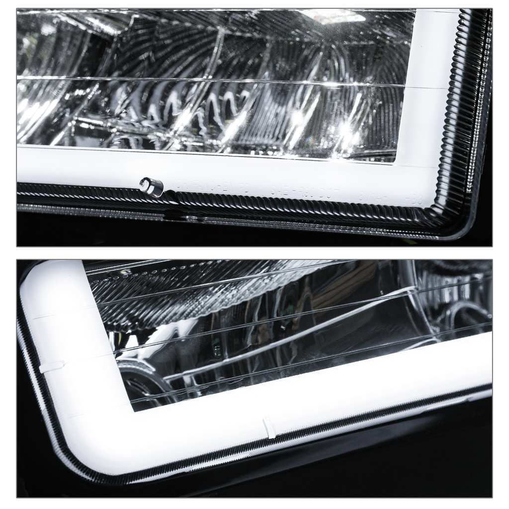 Switchback LED Tube Headlight Assembly with LED Bulbs D2556