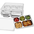 Stainless Steel Bento Box 3 Pack 5 Compartments with Lids E5888