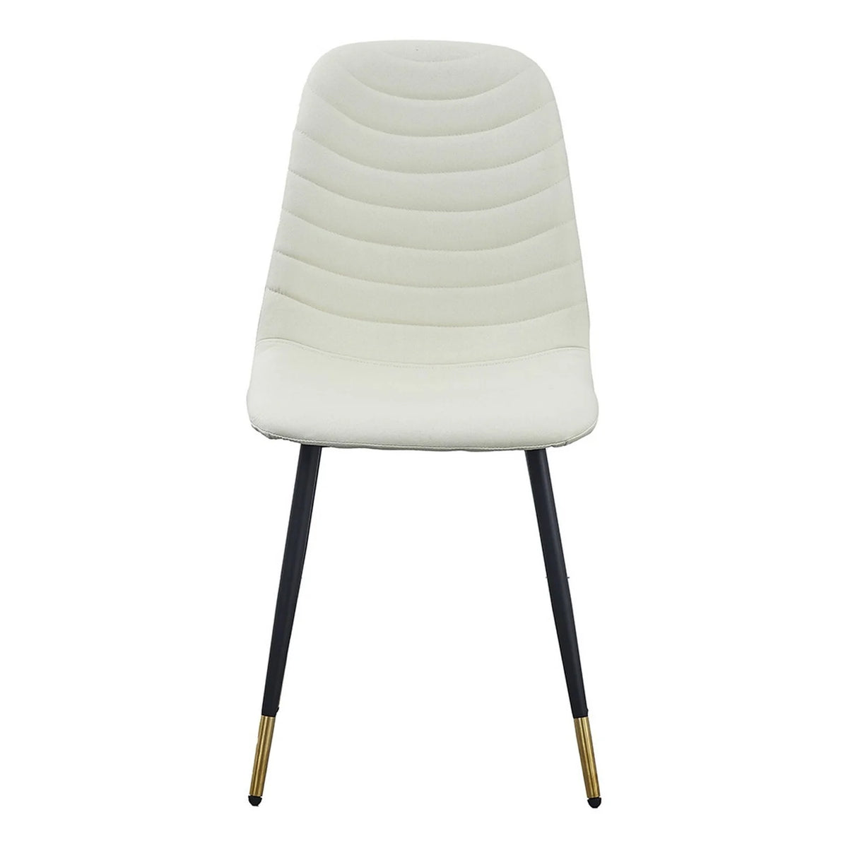 White Velvet Tufted Dining Chairs Set of 4 V678854
