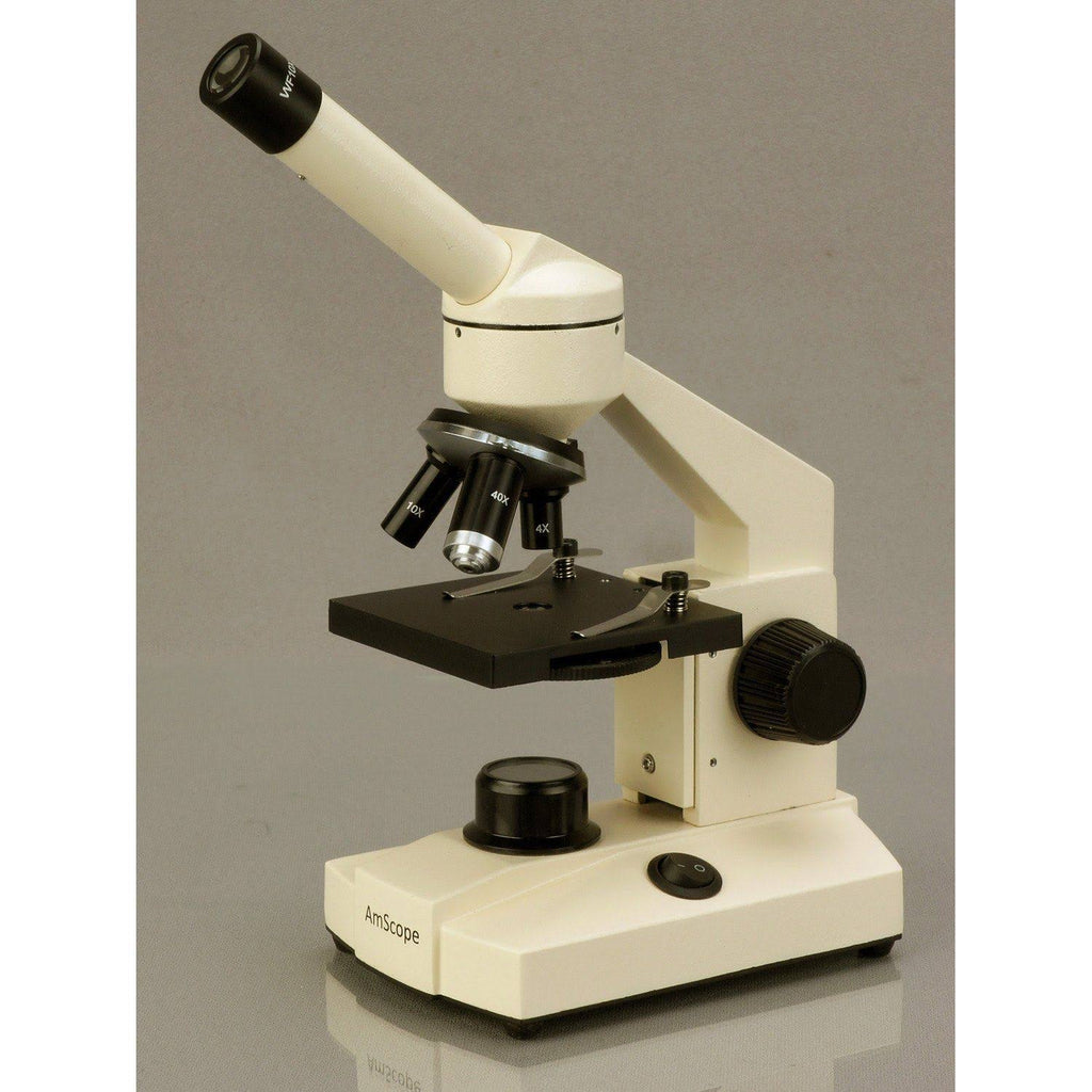 All-Metal All Optical Glass Lens Student Biological Field Microscope with LED Light H7057
