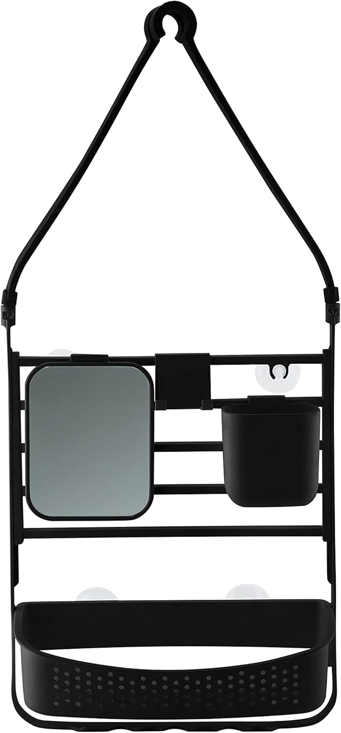 Matte Black Adjustable Shower Caddy Z4220