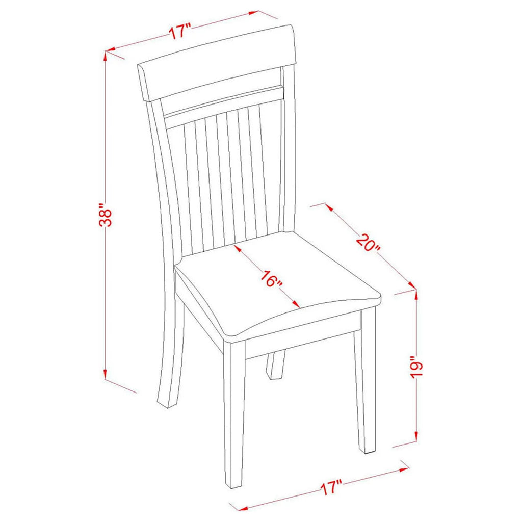 5 Piece Mahogany Rectangular Dinette Set with Leather Seat B289563