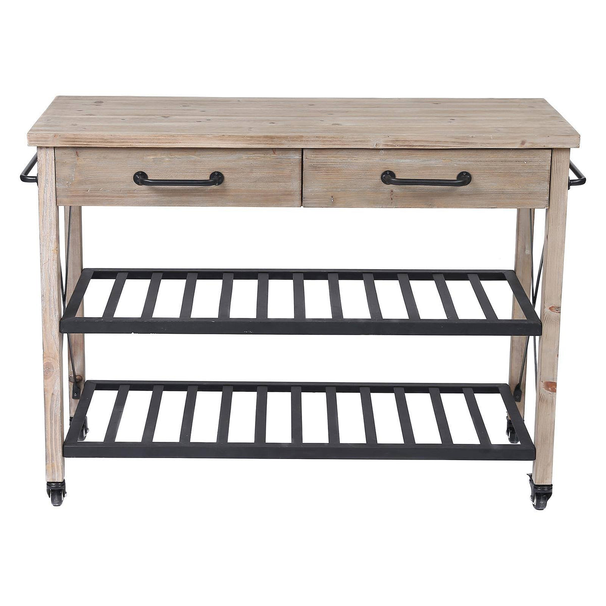2-Drawer Kitchen Cart in Natural Q280464