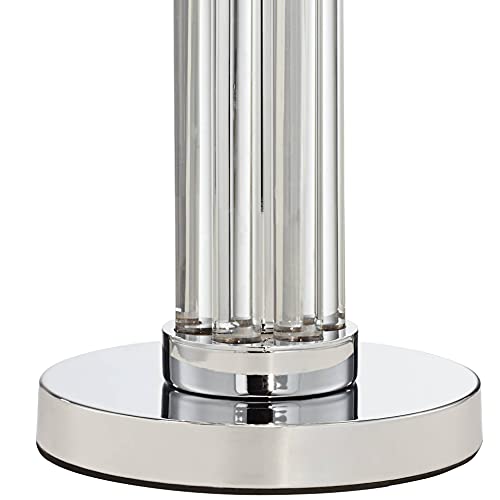30" Tall Glass Column End Table Lamps Set of 2 J99350