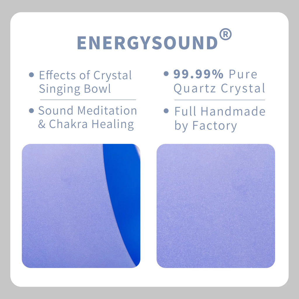Blue Frosted G Throat Chakra Quartz Crystal Singing Bowl 10 inch C57804