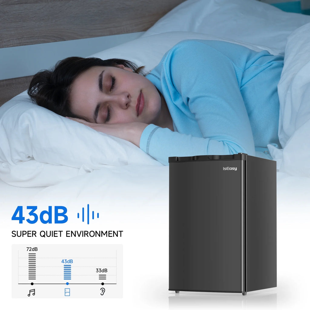 4.4 Cu.Ft Mini Fridge with Freezer, Black A165