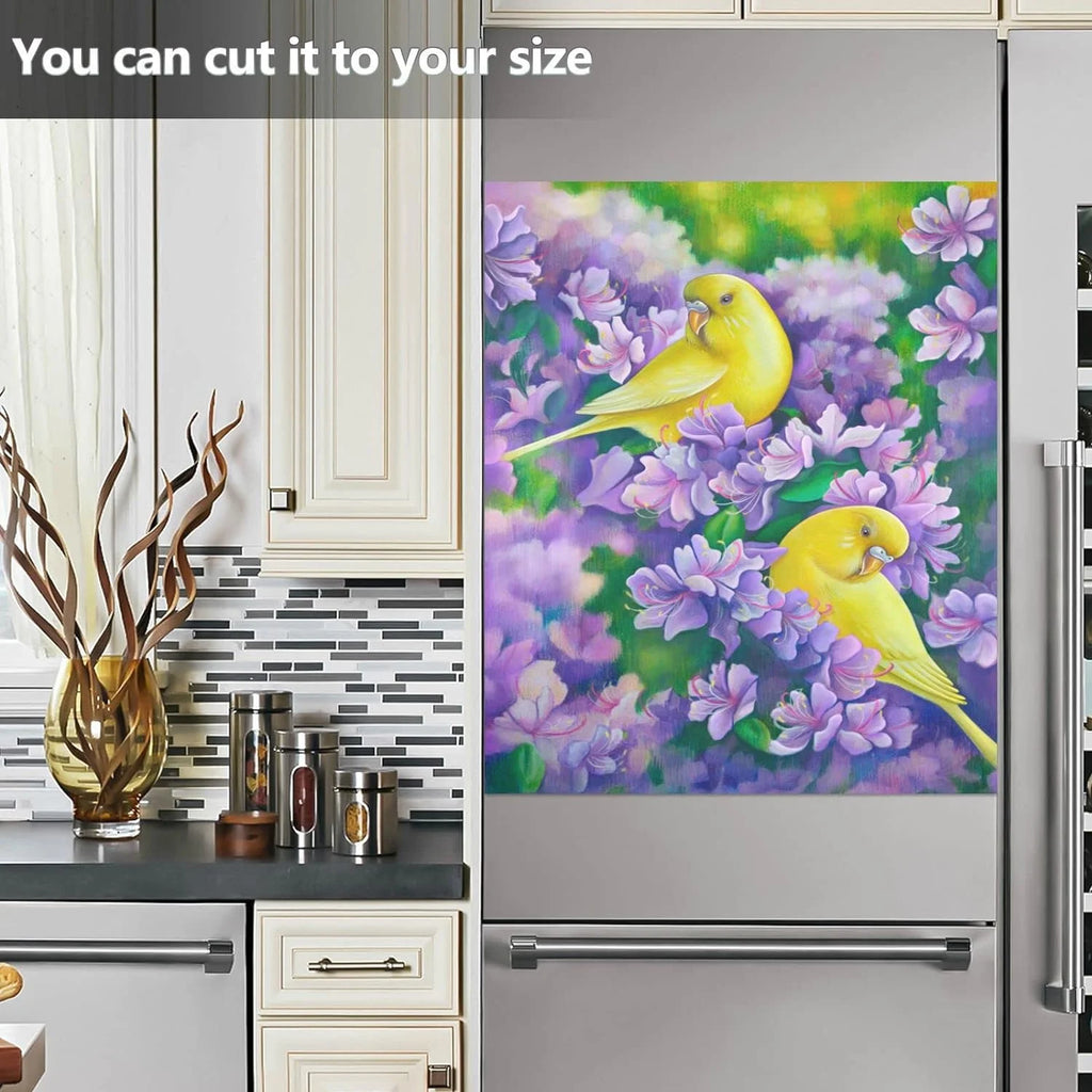 Yellow Parrots Magnetic Dishwasher Sticker 23x26in F489