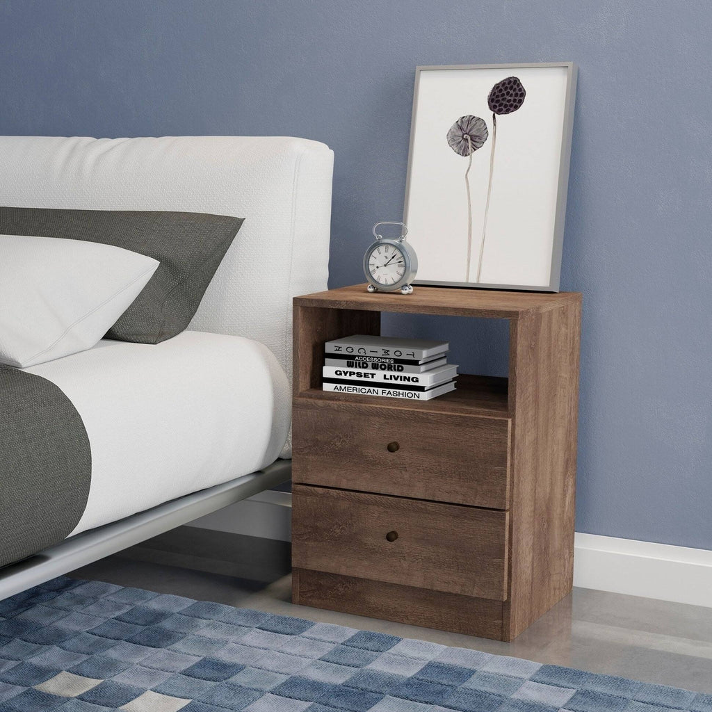 2-Drawer Brown Nightstand K1545