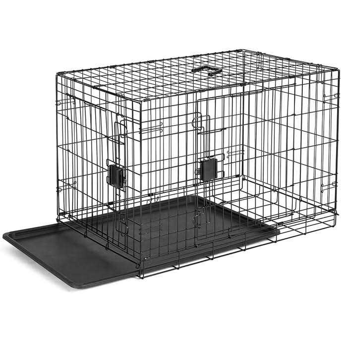 Foldable Metal Wire Dog Crate with Tray Z641531
