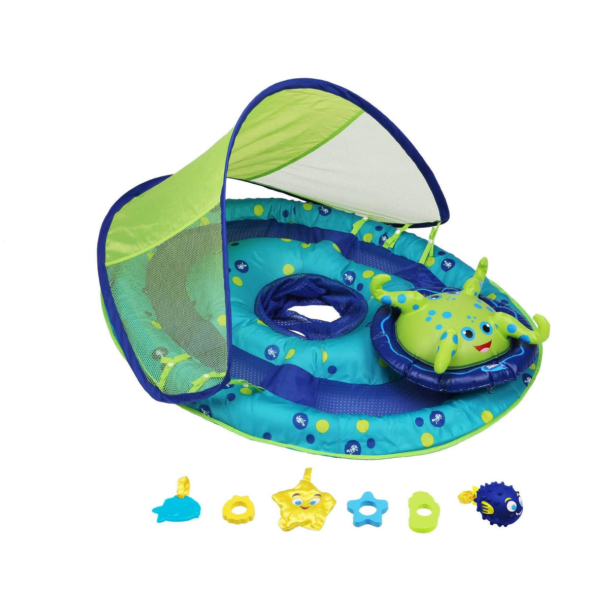 Baby Spring Float Pool Raft with Sun Canopy 2 Pack Z12559