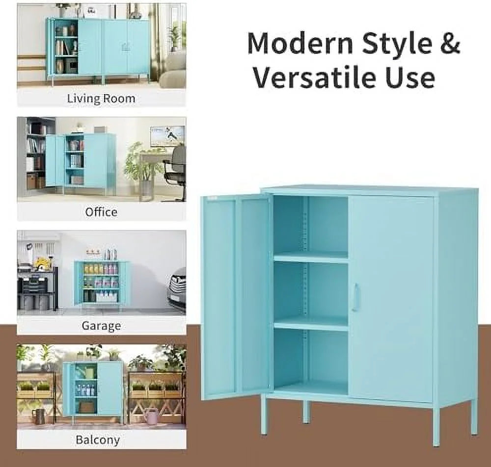 Metal Cabinet Locker with Hanging Rod and Adjustable Shelves R231