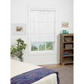 White Cordless Faux Wood Blind L12354