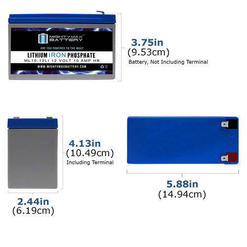 12V 10AH Lithium Replacement Battery 3 Pack Q1471