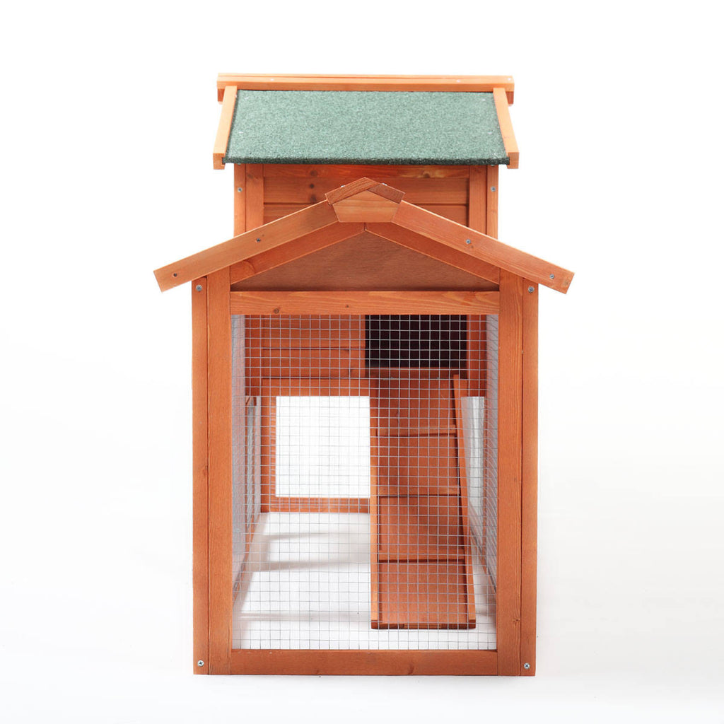 2 Story Outdoor Wooden Chicken Coop Rabbit Hutch Cage P25887