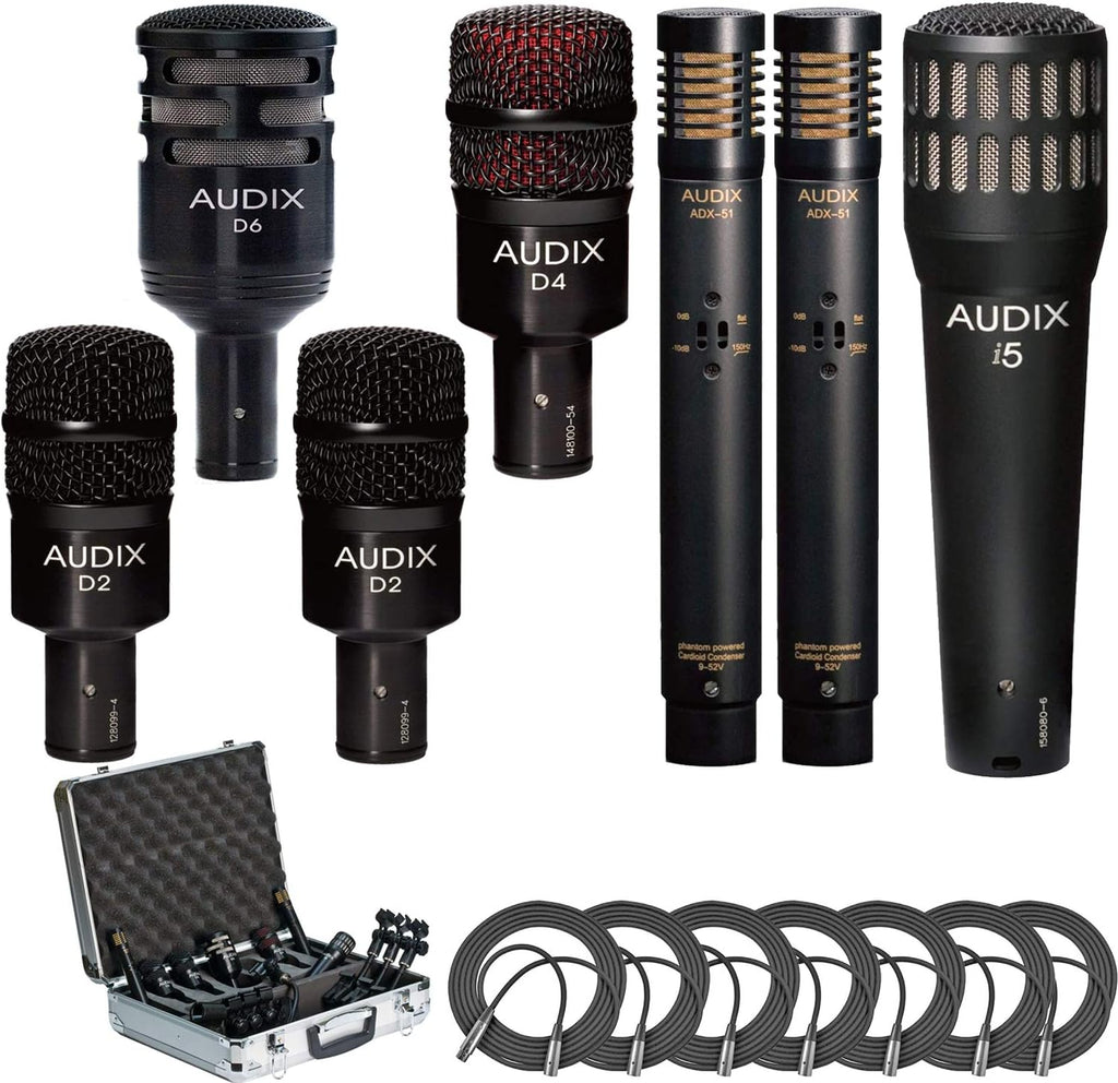 7-piece Drum Mic Package + 7 XLR Mic Cables H12695