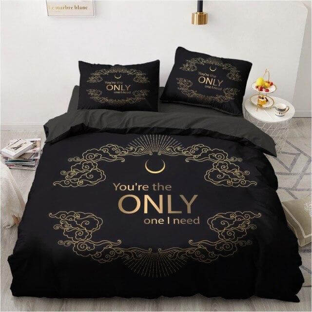 Black Bedding Set Z254573