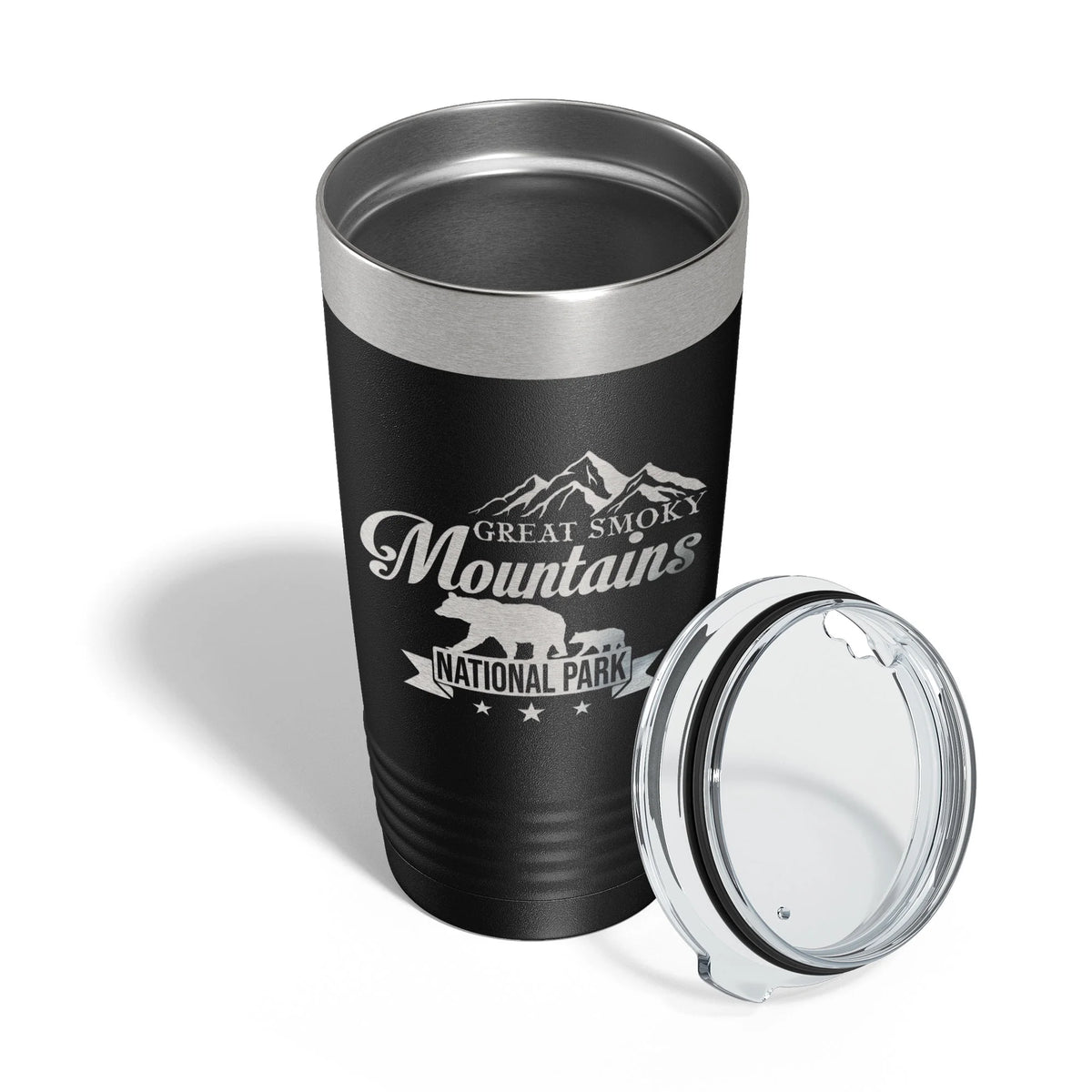 Black Insulated Laser Engraved Travel Mug 20 oz N525
