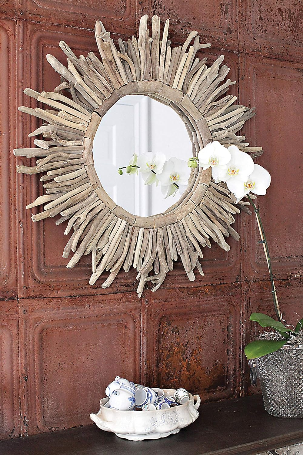 Driftwood Sunburst Mirror W440