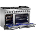 48-inch 8-Gas Burner Freestanding Range with Dual Oven in Stainless Steel A663146