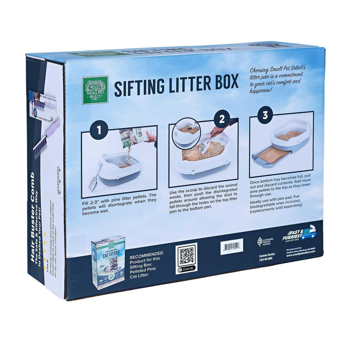 Pine Pellet Cat Litter Box J295