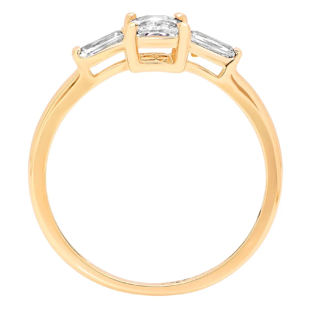 18K Yellow Gold Three-Stone Diamond Engagement Ring N85297