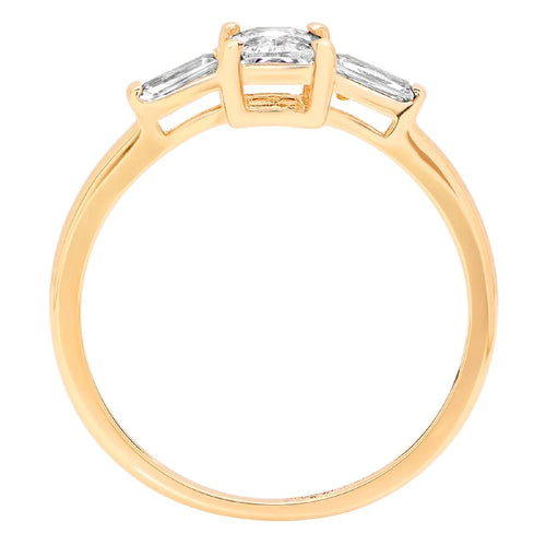 18K Yellow Gold Three-Stone Diamond Engagement Ring N85297