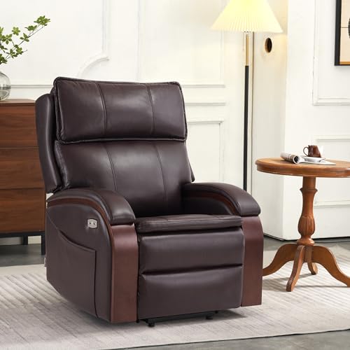 Power Lift Recliner Chair Sofa with Massage and Heat Faux Leather Q399764